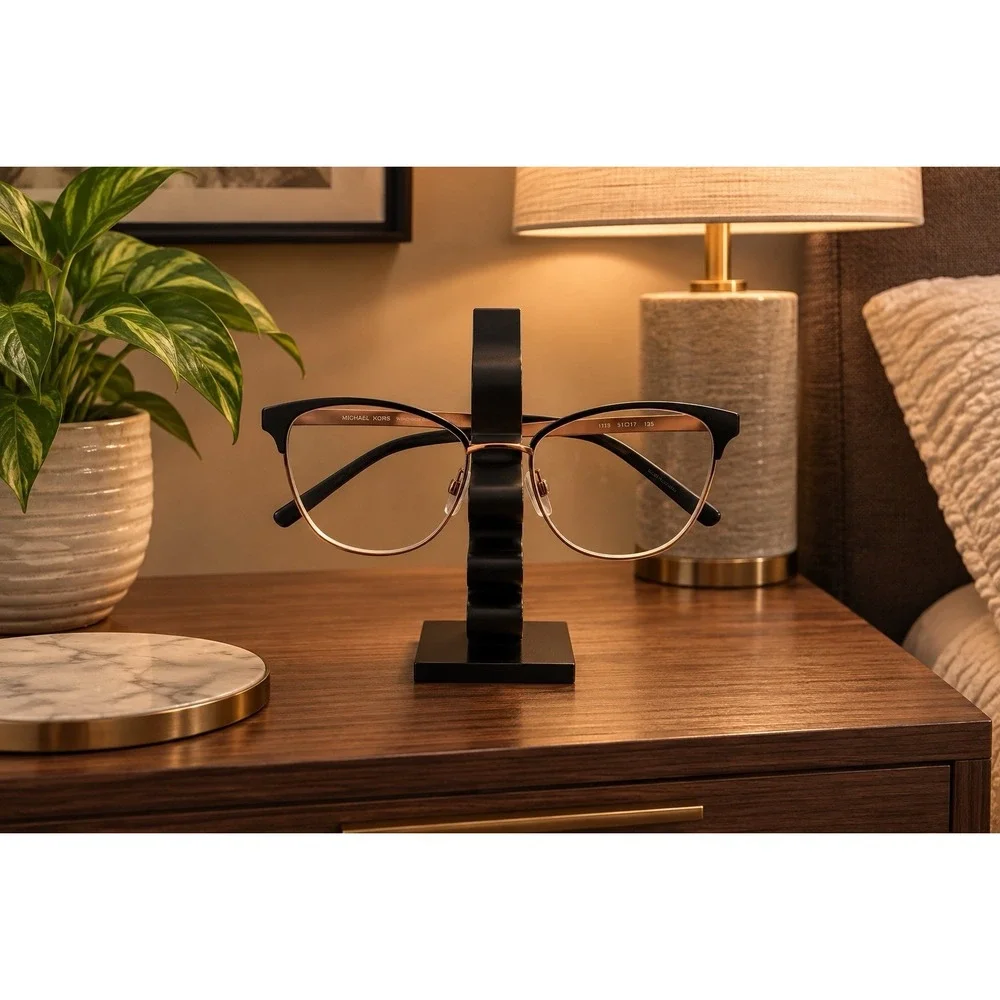 Abstract Face Eyeglass Holder Stand, Modern Desk Decor Display for Glasses Gift